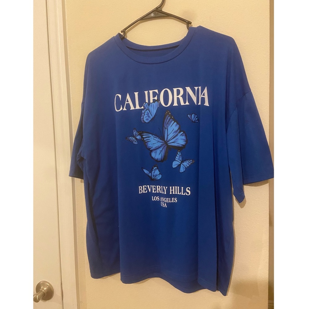 Blue oversized T-shirt